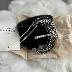 Sezane Louve Belt in Black
